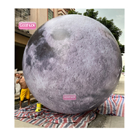 Accessoires de mariage, boule de lune gonflable avec éclairage LED pour fond photo, marque GK, tailles personnalisables jusqu'à 5 m, ventilateur intégré, certifiée