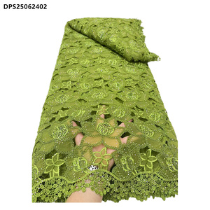 Fabricación profesional bordado flor africana de encaje <span class=keywords><strong>guipur</strong></span> tela <span class=keywords><strong>para</strong></span> el <span class=keywords><strong>vestido</strong></span> de boda - Product Image 6