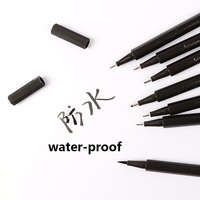 Stylo marqueur artistique Bonvada Black 12 types de pointes micron avec pointe de 0,01-1 mm pour le dessin graphique, les croquis et les lignes de contour