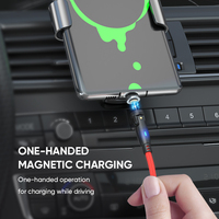 Kabel Data pengisi daya USB, kabel Data pengisi daya USB magnetik, kabel tembaga cepat, kawat 1M 2M 3M, Magnet kuat, berputar gratis 540