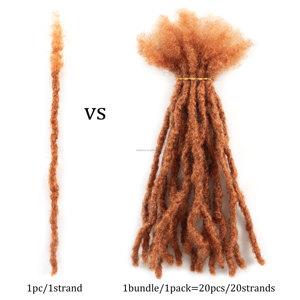 Estensioni Dreadlock Afro Naturali Intrecciate a Mano da 4-28 Pollici, in <span class=keywords><strong>Capelli</strong></span> Indiani Remy, Stile Interlock Locs, per Uomo - Product Image 2