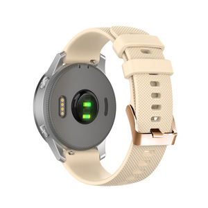 18mm Rose Gold Buckle Silicone Strap Para Garmin Vivoactive 4S 3S Venu 2S Vivomove 3S Forerunner 255S Pulseira de relógio inteligente