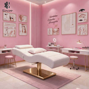 Customized Curved Lash <b>Bed</b> Beauty Electric Spa Equipment Massage <b>Bed</b> Custom Lash Extension <b>Bed</b> for Salon - Product Image 1