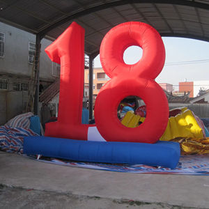 ลูกโป่งสีแดงขนาด 18 นิ้ว สำหรับงานโฆษณา พร้อมปั๊มลมไฟฟ้า - Product Image 1