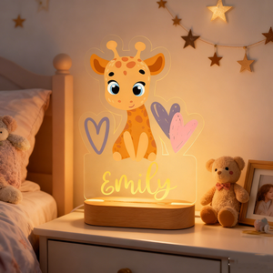 Veilleuse LED à lumière blanche chaude alimentée par USB avec base en bois au design de dessin animé moderne, forme ovale pour une utilisation en chambre à coucher - Product Image 4