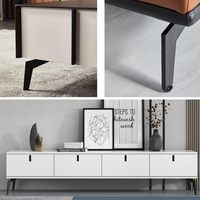 Pieds de meubles en métal doré de 6 pouces, style moderne, pieds de remplacement obliques pour canapés, chaises, armoires, lot de 4