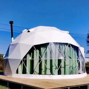 Hot Sell Eco Hotel Decoration Prefab Transparent Geodesic Waterproof Round Dome Tent House Desert Tent Glampingg For Sale