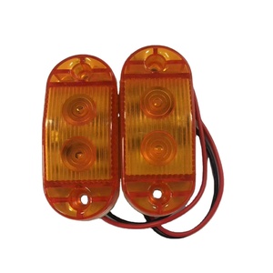 Indicadores de marcador lateral para remolque de camión, luz de freno de señal de coche, luz trasera de advertencia, de 24V LED, lámpara de advertencia, blanco y amarillo - Product Image 2