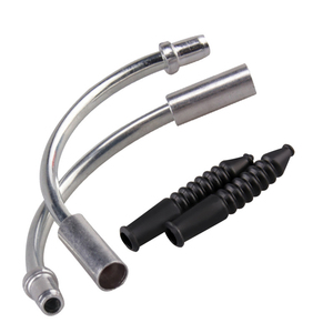 Protector de Codo para Freno V-Brake de Bicicleta, Cubierta Antipolvo para Cables, para Bicicletas de Montaña/Carretera, Delantero/Trasero, Aleación de Aluminio Plateado+Negro, Acero Inoxidable - Product Image 1