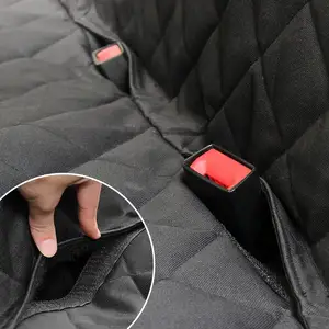 Waterproof Foldable Oxford Dog Car Seat Cover - Black Wholesale Carrier