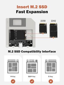 กล่องใส่ฮาร์ดดิสก์ภายนอก Hagibis รุ่น Floppy Disk Style USB 3.<span class=keywords><strong>2</strong></span> Gen2 10Gbps NVMe <span class=keywords><strong>M</strong></span>.<span class=keywords><strong>2</strong></span> 2230/2242 สำหรับ MacBook/<span class=keywords><strong>iPad</strong></span>/Android/iPhone 17 <span class=keywords><strong>Pro</strong></span> - Product Image 6