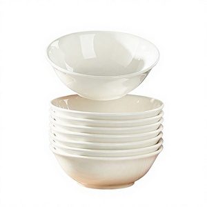 Bols en céramique blanc pur épaissis anti-brûlure pour <span class=keywords><strong>nouilles</strong></span>/soupe, compatibles micro-ondes, design moderne et minimaliste, couleur sous-glaçure - Product Image 1