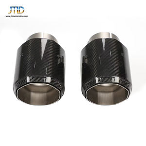 Siyah evrensel karbon Fiber egzoz İpuçları 51-76 MM giriş çıkışı 4 "101MM egzoz Tailpipes - Product Image 3