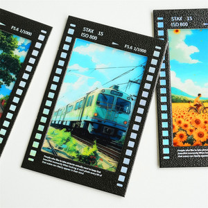 Carte photo instantanée en PVC avec cadre noir de 3 pouces, film inversé, marque-page DIY, cadeau souvenir pour la photographie - Product Image 5