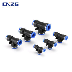 Conector Rápido Tipo T PE-8-10-12-16, Conector Neumático de Plástico y Latón para Compresor de Aire y Conector de Manguera - Product Image 4