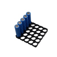 Cedley 5P5S Hitam ABS+PC Tahan Air Vertikal Dapat Disesuaikan Bracket Spacer Tempat Baterai 26650 untuk Paket Baterai