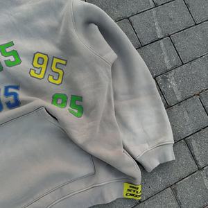 Sweat à capuche surdimensionné en molleton français 100 % coton personnalisé pour homme, tricoté, style vintage, effet vieilli, motif uni, délavage acide, coupe longue - Product Image 4