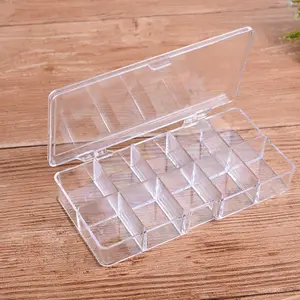 21864 10 Compartment NEW Acrylic Plastic 10 Compartment Storage Container Jewelry Box Bead Organizer Arts And Crafts Supplies