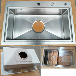 Dimensioni 800x510mm Design <span class=keywords><strong>unico</strong></span> finitura decorativa SUS304 di buona qualità in acciaio inox lavello <span class=keywords><strong>cucina</strong></span> fatta a mano - Product Image 6