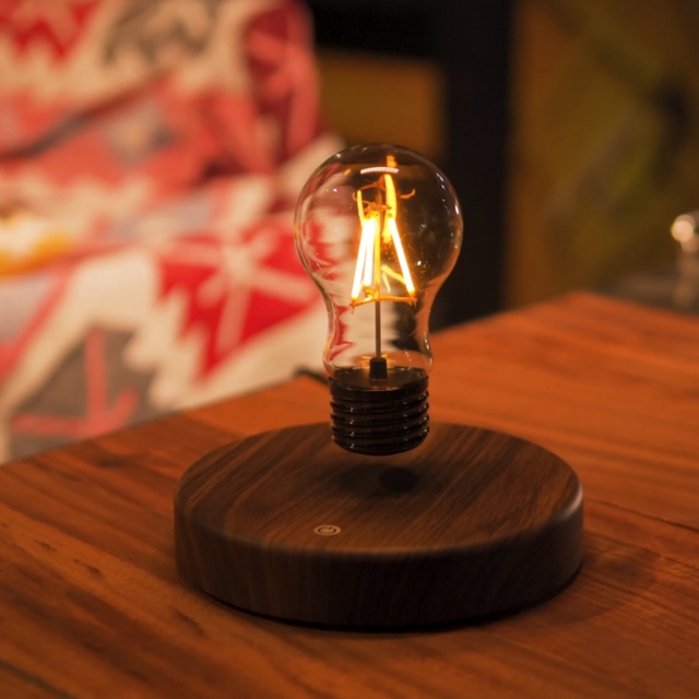 Levitating Bulb Lamp Magnetic Floating LED Desk Lamp Automatic Rotation Living Room Night Light Home Office Decor