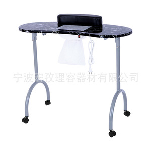 Hongzhi Nail <b>Table</b> HZ4007BK PU Leather Top With Dust Collector <b>Foldable</b> Portable For Salon Use - Product Image 3
