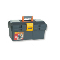 Boîte à outils en plastique de 14,5 pouces avec plateau amovible, étui de rangement portable pour pièces, robuste pour atelier, réparation automobile, OEM/ODM