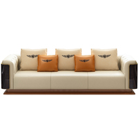 Ensemble de canapés en cuir véritable de style italien pour salon, meubles modulaires, canapés sectionnels modernes de luxe pour la maison
