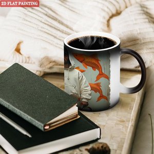 Mug en céramique givré mat 11oz, tasse magique activée par la chaleur, décoration de chambre - Product Image 3