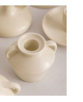 Porte-bougie en céramique semi-artisanal de style nordique minimaliste et écologique, en porcelaine, pour des dîners romantiques à la chandelle, décoration d'intérieur