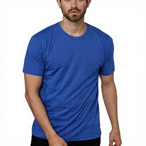 เสื้อยืดคอกลมทรงปกติสำหรับผู้ชาย OEM ผ้าฝ้าย 100% ยืดได้ 4 ทิศทาง พิมพ์ลายโลโก้ที่คอหลังด้วยเทคนิคซิลค์สกรีน ป้องกันการเป็นขุย แห้งเร็ว - Product Image 1