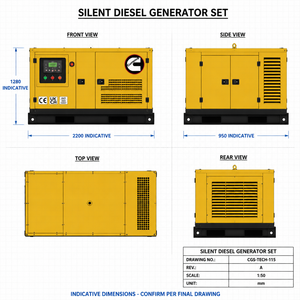 Générateur électrique diesel 50 kW 60 kW, centrale électrique diesel 60 kVA 75 kVA avec moteur Cummins, groupe électrogène diesel 50 kW - Product Image 4