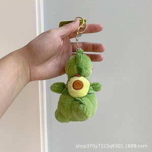 Simpatico portachiavi in peluche con bambola di drago di fuga <span class=keywords><strong>piccolo</strong></span> dinosauro animale di pezza con riempimento PP zaino di frutta ornamento per - Product Image 6