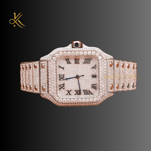 นาฬิกาเพชรโมอิสหรูหราสำหรับผู้หญิงที่นำเสนอการผสมผสานที่เป็นเอกลักษณ์ของสไตล์ความทนทานและงานฝีมือระดับพรีเมี่ยมในทุกรายละเอียด - Product Image 1