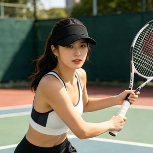 Unisex Adjustable Mesh Visor Lightweight Breathable Sun Hat for Golf Tennis Hiking Running - Product Image 4