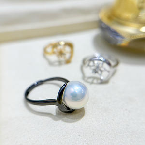 Ensemble de bagues en argent S925 avec perles de 7 à 10 mm, accessoires de perles DIY, support vide, édition queue de flèche, bijoux de mode 1944 - Product Image 2