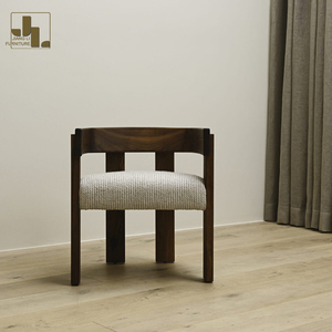 <strong>Medieval</strong> Style Solid Wood Hotel Restaurant Bistro Dining Chair Living Room Bedroom Upholstered Leisure Armchair <strong>Furniture</strong> - Product Image 5