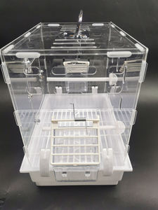 Fabrika doğrudan satış beyaz mavi yeşil şeffaf lüks panoramik plastik akrilik kuş kafesi ekran için - Product Image 5