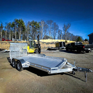 New Design 8x16 aluminum Utility dump <b>trailer</b> White dual axle dump <b>trailer</b> Aluminum flatbed dump <b>trailer</b> Ready For Export - Product Image 1
