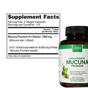 Mucuna Pruriens Veggie kapsül 220 sayısı gmo-ücretsiz yetişkin enerji takviyeleri yetişkinler için enerji ve dayanıklılık hamile kadınlar için değil - Product Image 2
