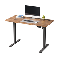 Bureau électrique bon marché Bureau à moteur unique assis et debout Tables élévatrices d'ordinateur Cadre blanc Hauteur réglable