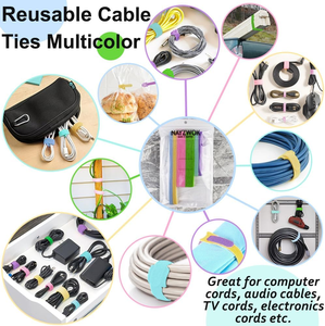 Coloré Flexible Nylon Cinch Ski Strap Crochet Boucle Câble Attache Velcroes 400mm 2.5mm Double Face Réutilisable Transporter Câble <span class=keywords><strong>Auto</strong></span>-agrippant - Product Image 4