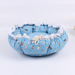 Alfombrilla de <span class=keywords><strong>doble</strong></span> cara para mascotas, diseño impreso para todas las estaciones, <span class=keywords><strong>cama</strong></span> redonda suave grande para perros - Product Image 4