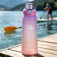 Bouteille d'eau sport sans sucre, parfumée aux fruits magiques, avec couvercle à ouverture rapide, résistante aux fuites, en plastique, pour l'école, la salle de sport, le camping