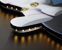 Peinture Décorative Murale 3D Moderne de Luxe avec Éclairage LED et Cadre en Fer pour Couloir et Salon