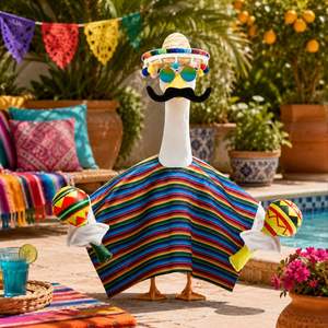 Disfraz de Ganso para Porche al por Mayor, Traje de Fiesta Mexicana, Sombrero, Gafas de Sol, Bigote, Maracas, Decoración para Patio - Product Image 1
