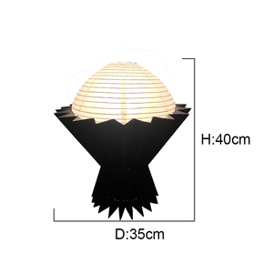 Lámpara de Mesa Moderna Ecológica de Doble Capa con Pantalla de Papel <span class=keywords><strong>Origami</strong></span> y Base para Bombilla E14/E26 para Decoración del Hogar - Product Image 2
