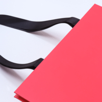 Einfarbige Matte Papiertüte Wiederverwendbare Recycelte Materialien Geschenktasche Kontrastfarbener Bandgriff Minimalistische Luxus Hochwertige Verpackung