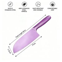 Couteau en acier inoxydable 50cr13 avec manche en acier et revêtement, couteau Chife