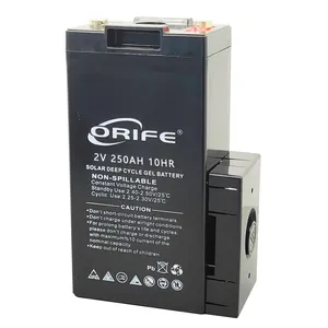 Factory Direct Sell Rechargeable Deep Cycle Sealed Lead Acid Solar Battery 2v 250ah