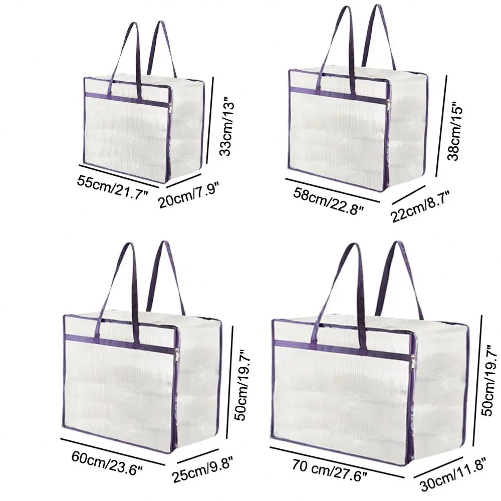 Premiumr removível spaceaid iplock claro ziplock armazenamento saco casa vestuário organizador com alça